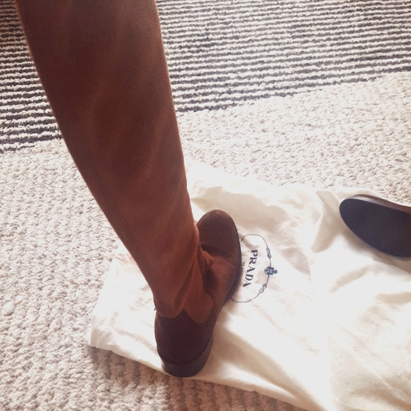 Prada Suede Color block Riding Boots - Picture 2 of 9